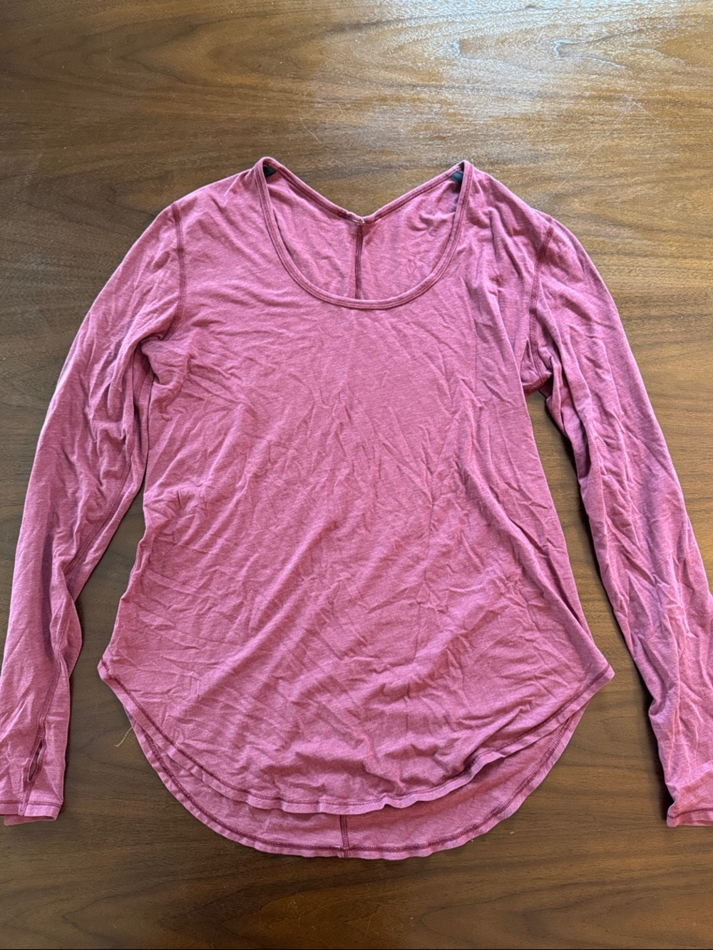 Lightweight Scoop-Neck Long Sleeve Top - Dusty Rose lululemon size 8